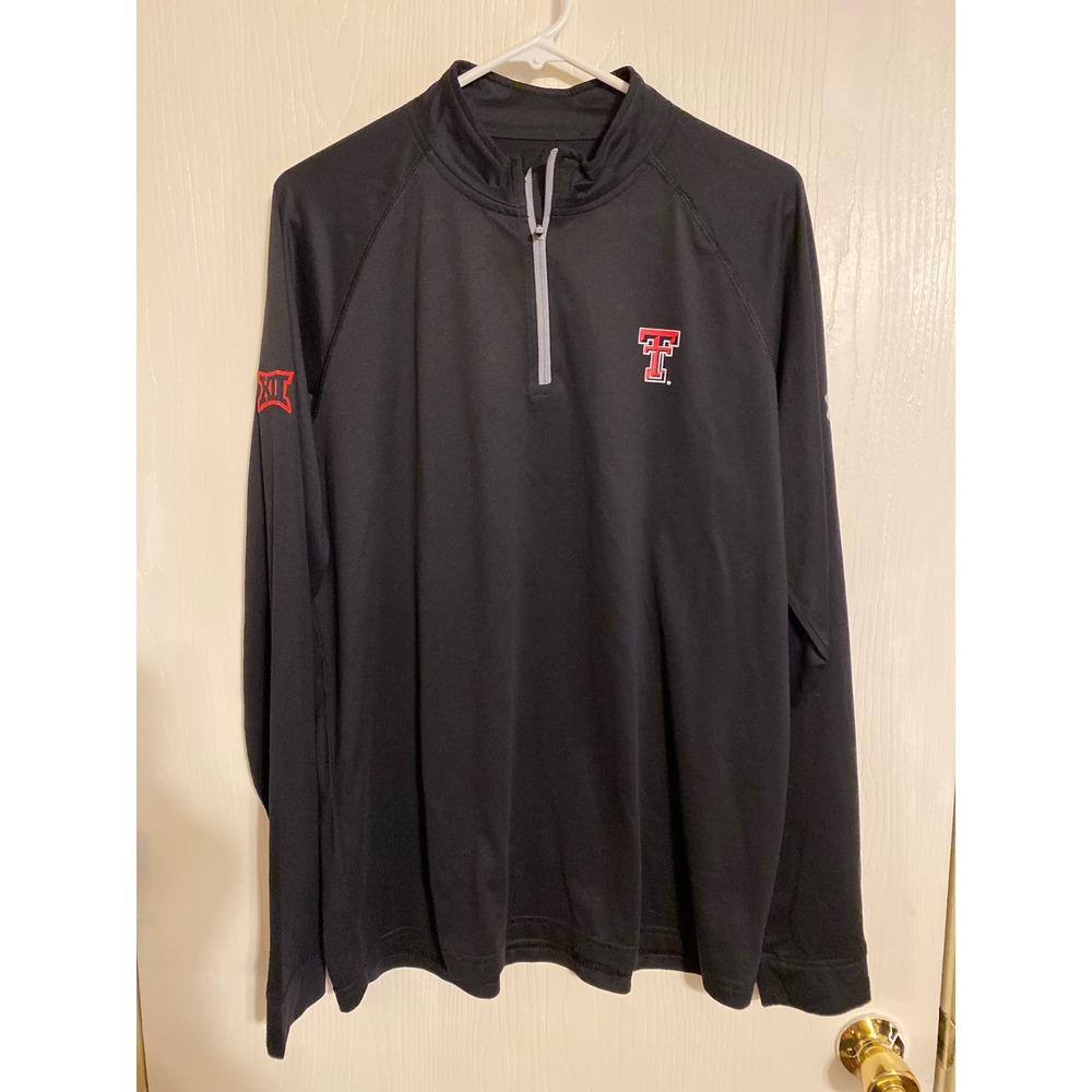 Under Armour Texas Tech Red Raiders Big 12 Quarter Zip Pullover Black Mens Large